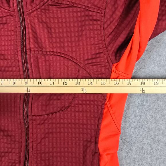 Nike Jacket Womens Size Small Sphere Thermal Burgandy Orange Full Zip - Picture 13 of 16